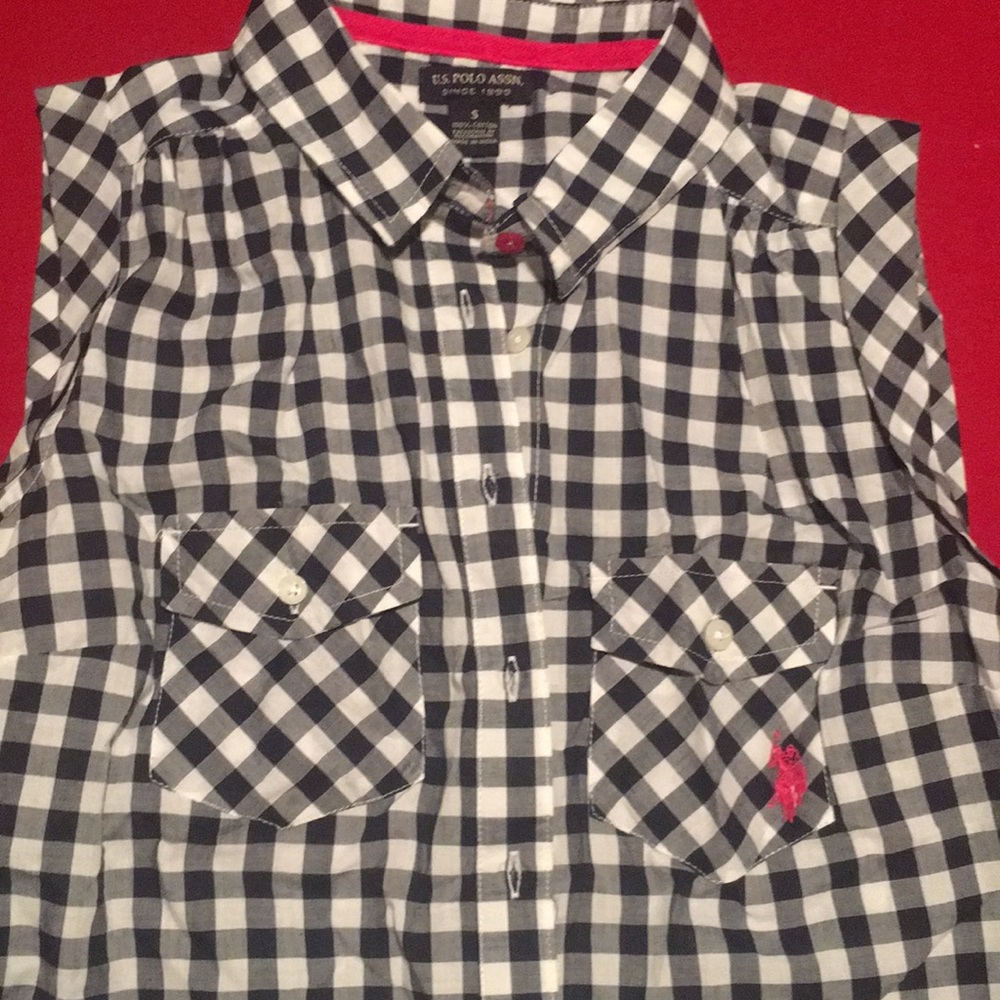 Polo button up tank top